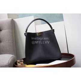 Fendi Black Leather Medium Handbag