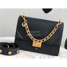 Fendi Calfskin Gold Chain Messenger Bag For Women