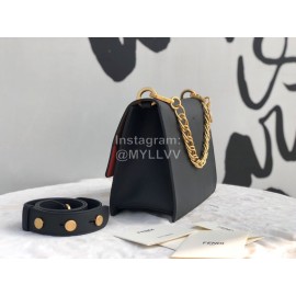 Fendi Calfskin Gold Chain Messenger Bag For Women