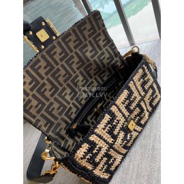 Fendi Fashion Canvas Woven Handbag Messenger Bag
