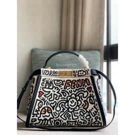 Fendi Fashion Graffiti Printed Handbag Messenger Bag