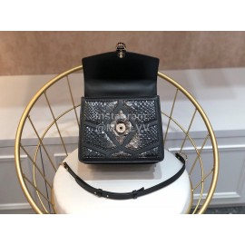 Fendi Black Snake Leather Shoulder Bag