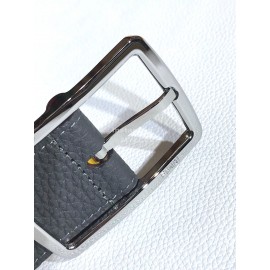 Fendi Black Yellow Litchi Leather Pin Buckle 35mm Belt