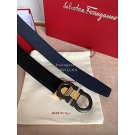 Ferragamo Classic Calf Leather 35mm Belt For Men 