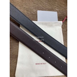 Ferragamo Fashion Calf Leather Pure Copper Buckle 35mm Belt