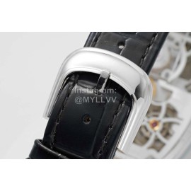 Franck Muller 316l Fine Steel Case Cowhide Strap Watch Black
