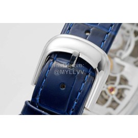 Franck Muller 316l Fine Steel Case Cowhide Strap Watch Navy