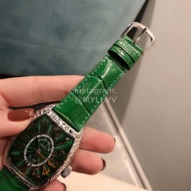 Franck Muller Fm-Casablanc Roman Numeral Dial Green Strap Watch