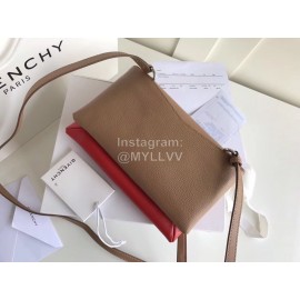 Givenchy Double Flap Shoulder Bag Red And Brown Color Matching 0147