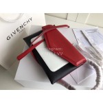 Givenchy Double-Layer Flap Shoulder Bag Black And Red Color Matching 0147