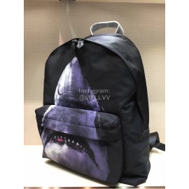 Givenchy Crocodile Head Canvas Backpack Black