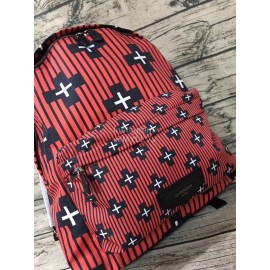 Givenchy Striped Star Pattern Cowhide Backpack Red