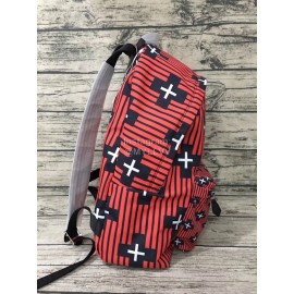 Givenchy Striped Star Pattern Cowhide Backpack Red
