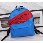 Givenchy Black Twill Letters Fashion Leather Backpack Blue