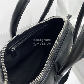 Givenchy Antigona Embroidered Medium Leather Biker Bag Black