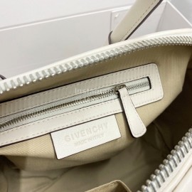 Givenchy Antigona Letter Embroidery Small Leather Motorcycle Bag White