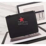 Givenchy Red Five-Star Cowhide Handbag Black