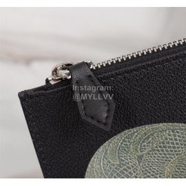 Givenchy Sea Embroidery Spray Pattern Leather Handbag Black