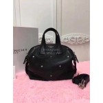 Givenchy Nightingale Secret Nightingale Star Leather Handbag Black