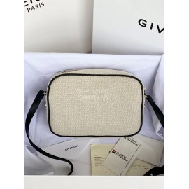Givenchy Bondd Letter Jacquard Woven Camera Bag White 199006