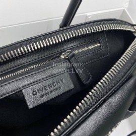 Givenchy Antigona Logo Letter Embroidery Medium Motorcycle Bag Black