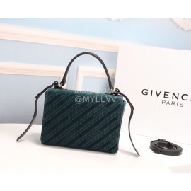 Givenchy Eden Laser Velvet Small Handbag Dark Green