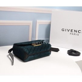 Givenchy Eden Laser Velvet Small Handbag Dark Green