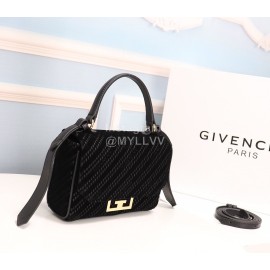 Givenchy Eden Laser Velvet Small Handbag Black