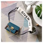 Givenchy Double-Layer Flap Small Chain Bag In Blue And Black
