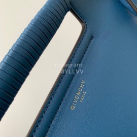 Givenchy Whip Flap Cowhide Leather Large Crossbody Handbag Sapphire Blue