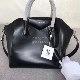 Givenchy Antigona Monogram Logo Flap Leather Large Tote Bag Black