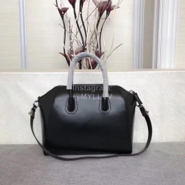 Givenchy Antigona Monogram Logo Flap Leather Large Tote Bag Black
