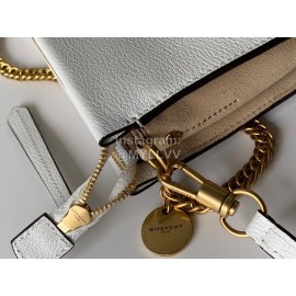 Givenchy Cross3 Goatskin Flap Chain Shoulder Crossbody Bag White