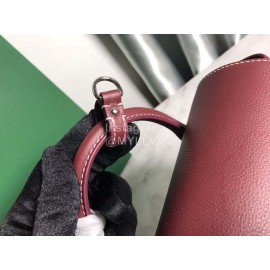 Goyard Alpin Cowhide Mini Drawstring Backpack For Women Wine Red