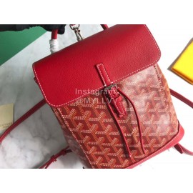 Goyard Alpin Cowhide Mini Drawstring Backpack For Women Red