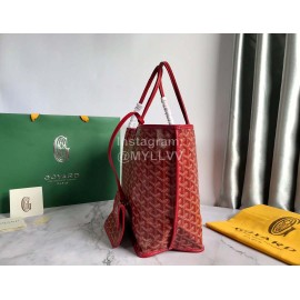 Goyard Fashion Medium Leather Shopping Bag Handbag For Women Red