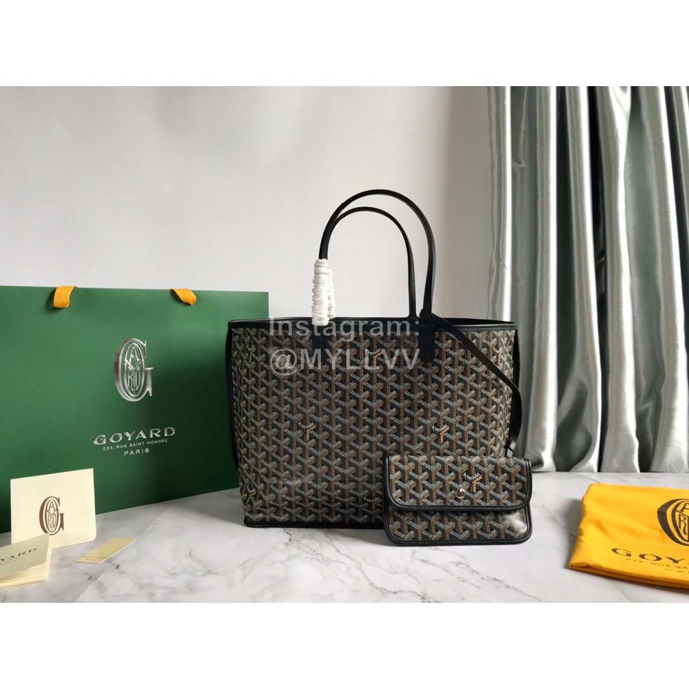 Goyard Fashion Medium Leather Shopping Bag Handbag For Women Black