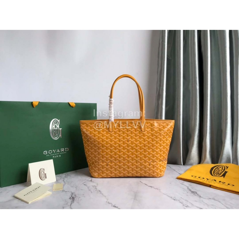 Goyard Fashion Leather Shopping Bag Tote Bag For Women 020191 Yellow