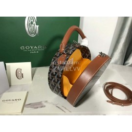 Goyard Alto Calfskin Round Box Bag Crossbody Bag For Women Brown