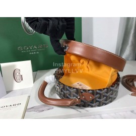 Goyard Alto Calfskin Round Box Bag Crossbody Bag For Women Brown