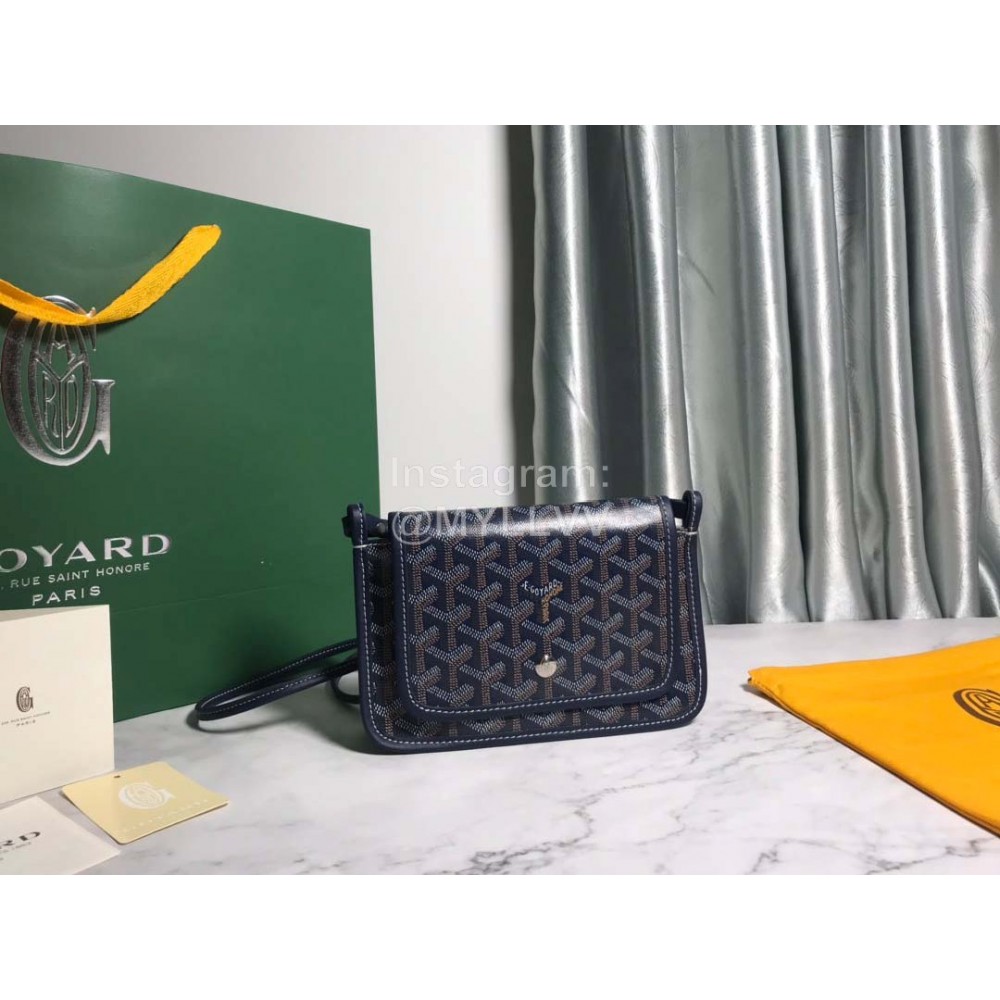 Goyard Fashion Crossbody Leather Triple Bag Navy