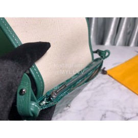 Goyard Fashion Crossbody Leather Triple Bag Green