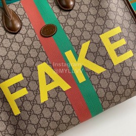 Gucci 'Fake/Not' Print Large Tote Bag 630353