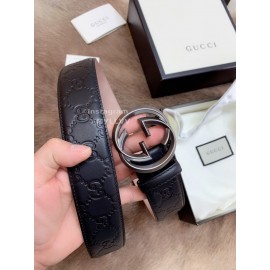 Gucci New Embossed Calf Leisure Business Buckle 40mm Belts