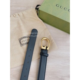 Gucci Fashion Black Calf Business Gold Buckle 30mm Belts