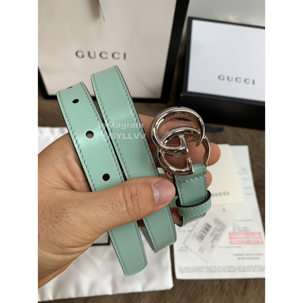 Gucci Leisure Calf Gold Buckle 20mm Belts Green