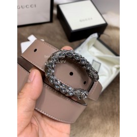 Gucci New Calf Business 30mm Belts For Women Coffee