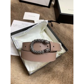 Gucci New Calf Business 30mm Belts For Women Coffee