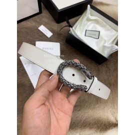Gucci New Calf Business 30mm Belts For Women White