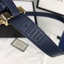 Gucci Retro Leather Gg Buckle 20mm Belts Blue